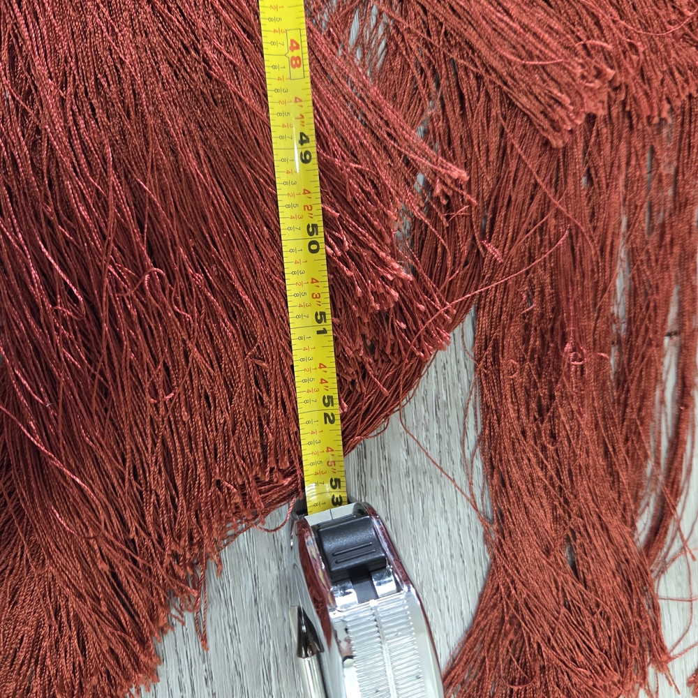 Cult Gaia Natalia Dress - Burnt Orange with Fringe - Picture 13 of 13